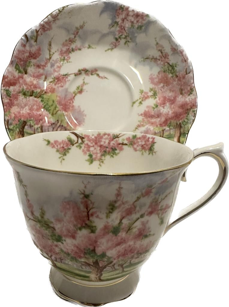 İngiliz Royal Albert Blossom Time porselen çay fincanı