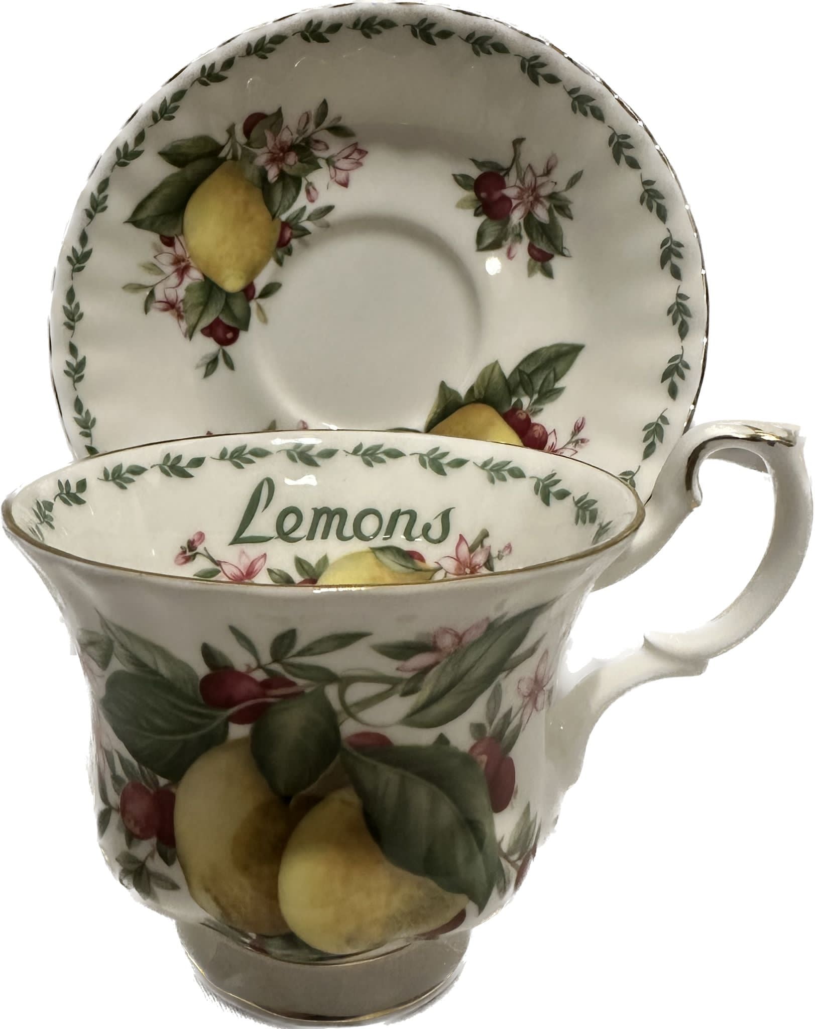 İngiliz Royal Albert Covent Garden Fruit Serisi Lemons Çay Fincanı