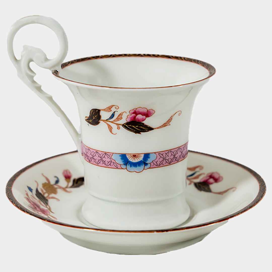Fransız Royal Limoges porselen duble kahve fincanı