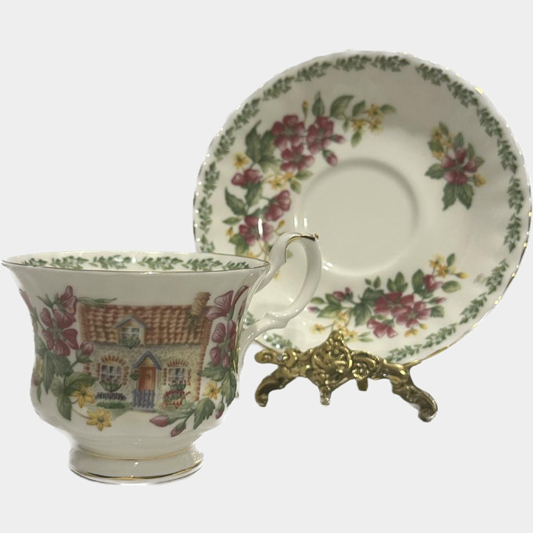 İngiliz Royal Albert İngiliz evleri serisine özel norfolk porselen çay fincanı