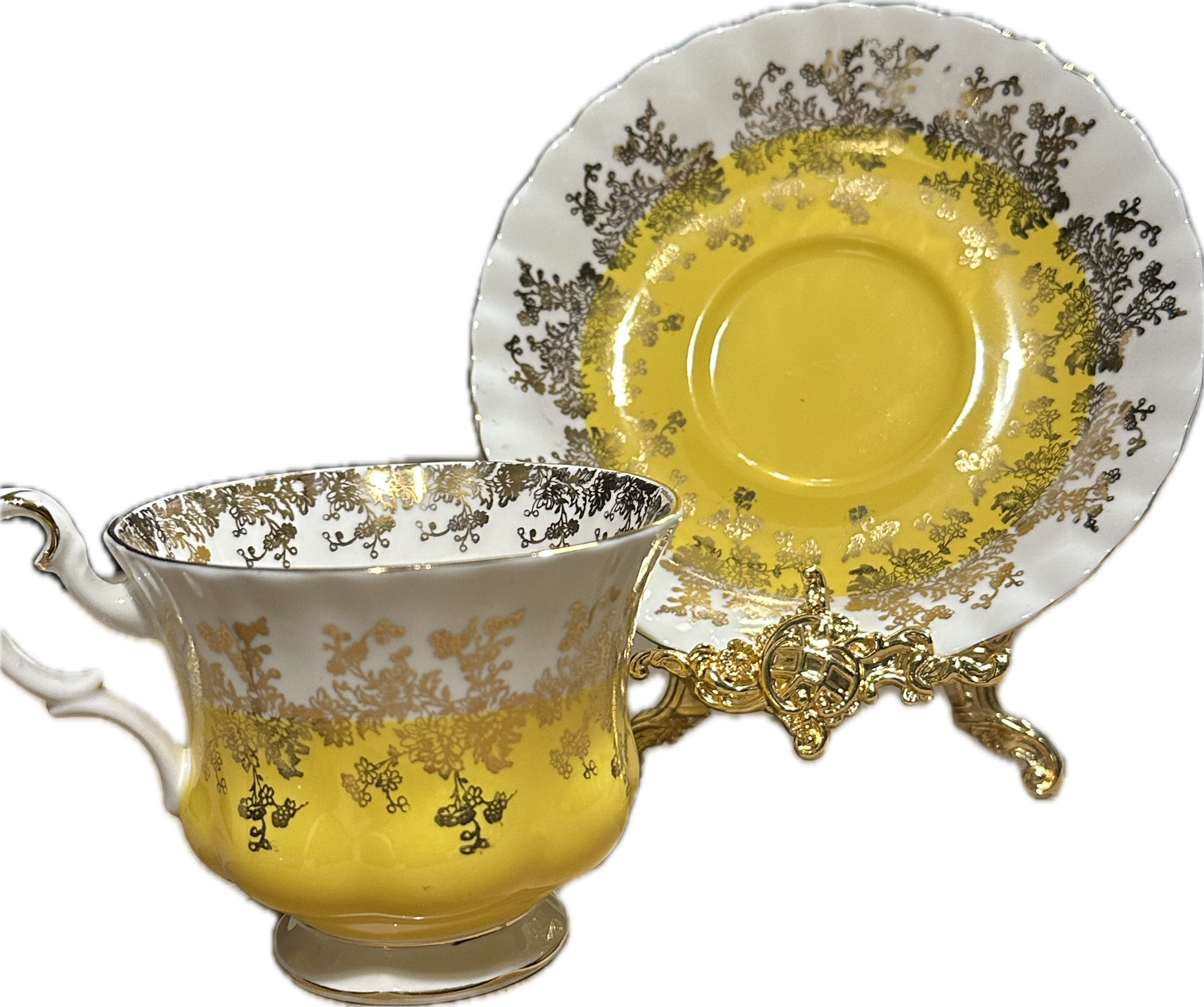 İngiliz Royal Albert Regal Series sarı çay fincanı