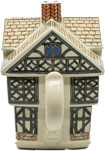 İngiliz Sadler ‘’Tudor House ‘’ isimli vintage eski çiftlik evi şeklinde porselen pot