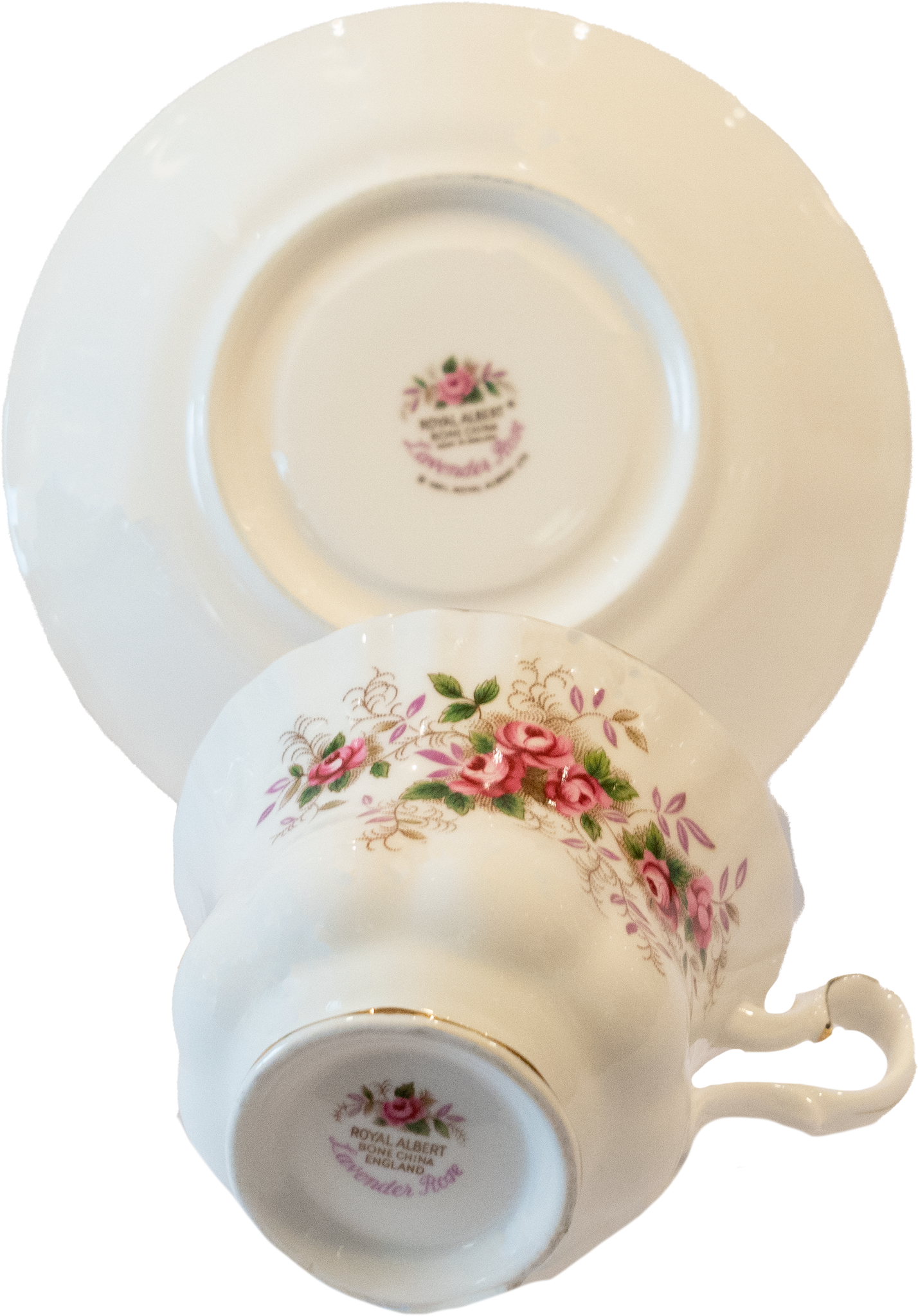 Royal Albert Lavender Rose serisi 6’lı çay fincanı , potluk,şekerlik ve sütlük takımı