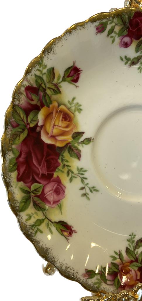 İngiliz Royal Albert Old Country Roses duble kahve fincanı