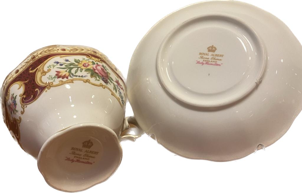 İngiliz Royal Albert Lady Hamilton çay fincanı trio set