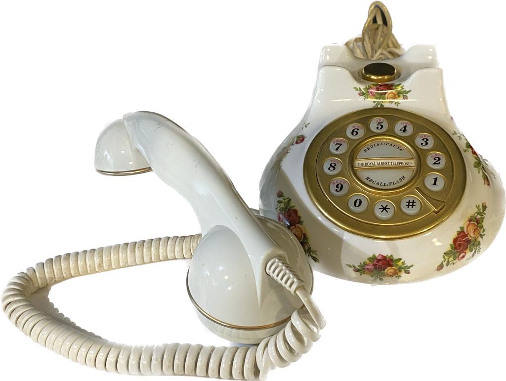 Royal Albert Old Country Roses serisi seramik telefon